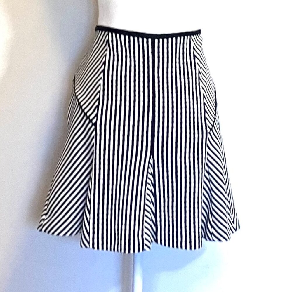 Banana Republic Thick Knit Textured Flare Skirt, Size 10, Side Zipper